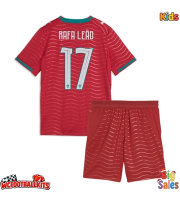 Portugal Rafael Leao #17 Replica Home Stadium Kit for Kids World Cup 2026 Short Sleeve (+ pants)